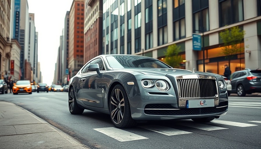 Luxurious British car parked on an American street.