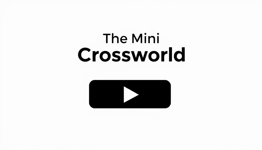 NYT Mini Crossword game interface with play button