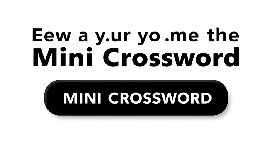 NYT Mini Crossword Clues introduction screen with play button.