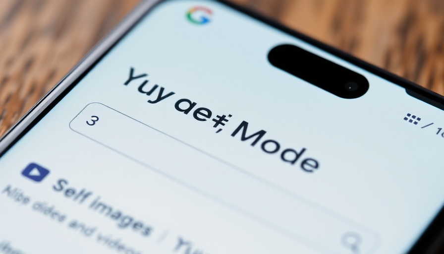 Smartphone displaying Google AI Mode interface close-up.