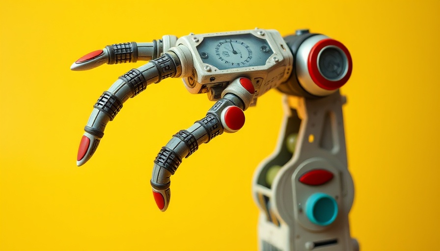 Retro robotic arm toy showcasing mechanical details, highlighting importance of AM radio.