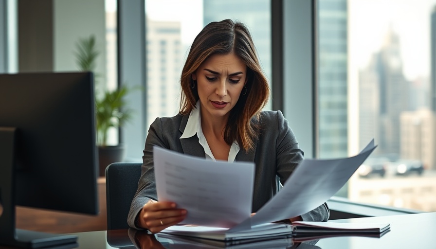 Businesswoman reviews layoffs, reflecting companies cutting workforces.