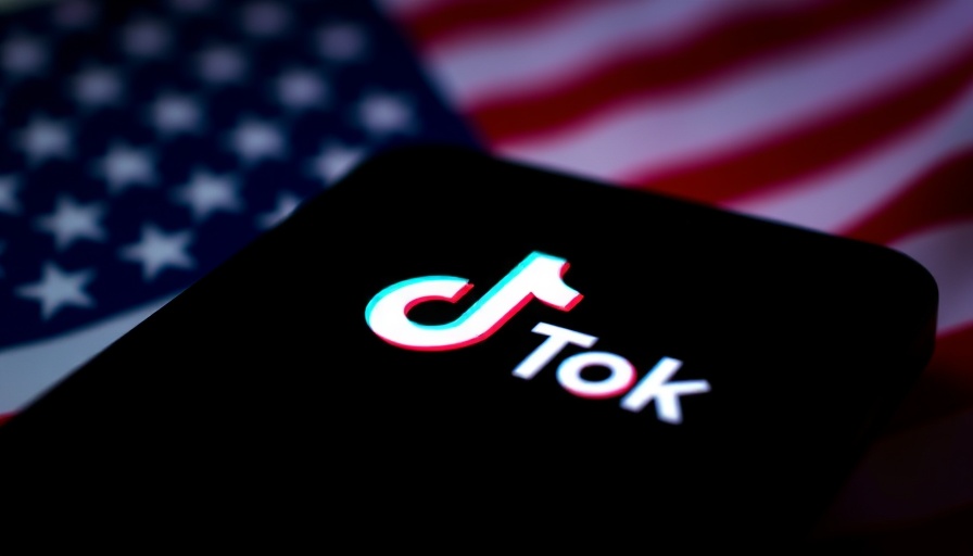 TikTok logo with USA flag background symbolizing TikTok ban.