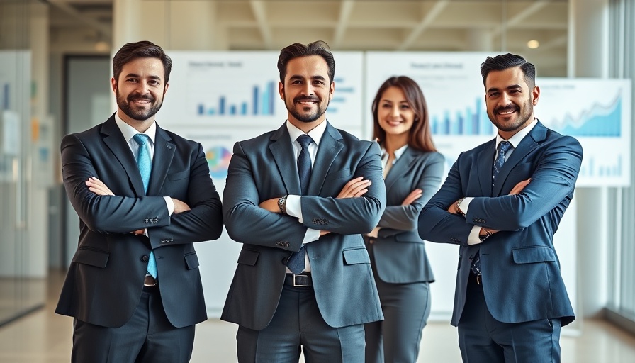 Business professionals showcasing AI-driven search ROI success.