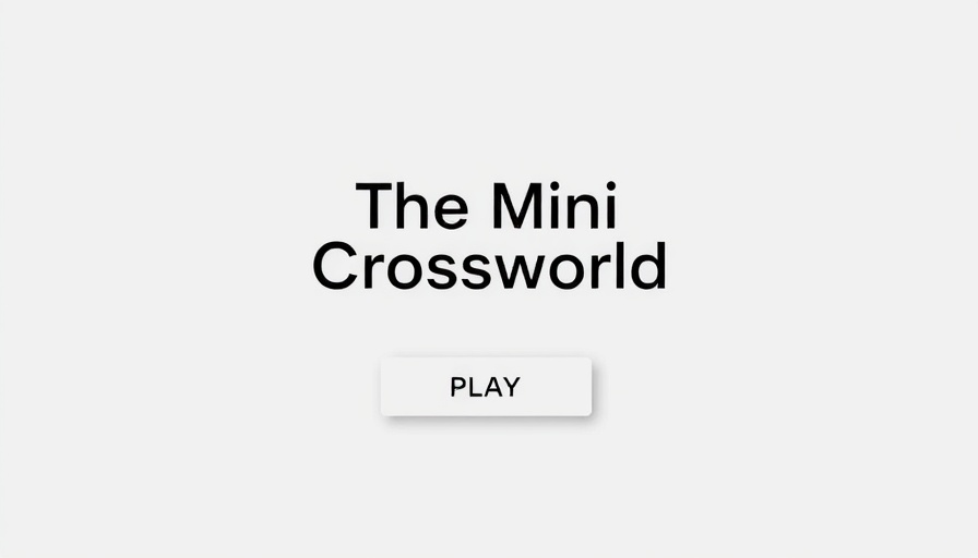 Simple NYT Mini Crossword invitation interface.