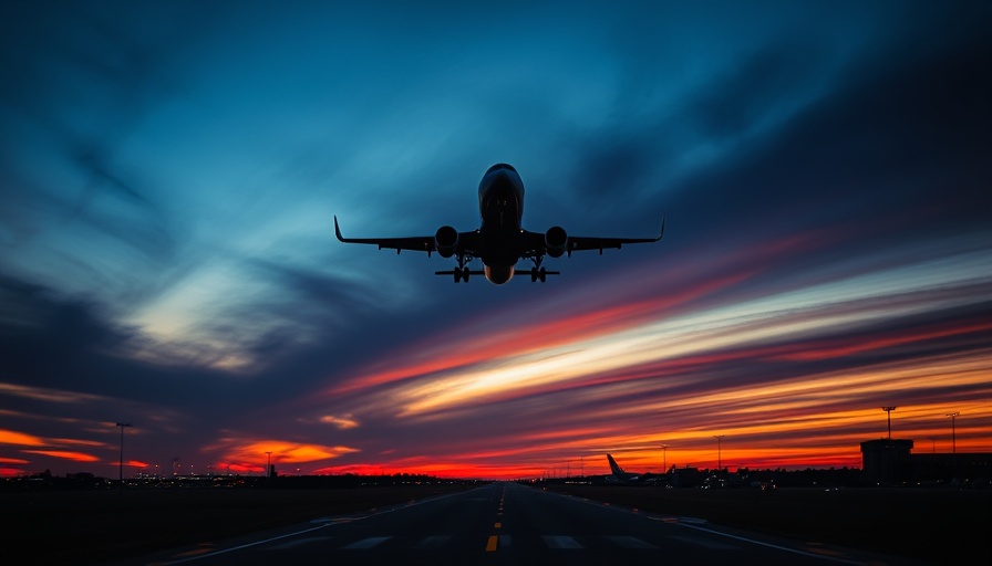 Airplane silhouette at dusk, emphasizing cybersecurity threats targeting airlines.