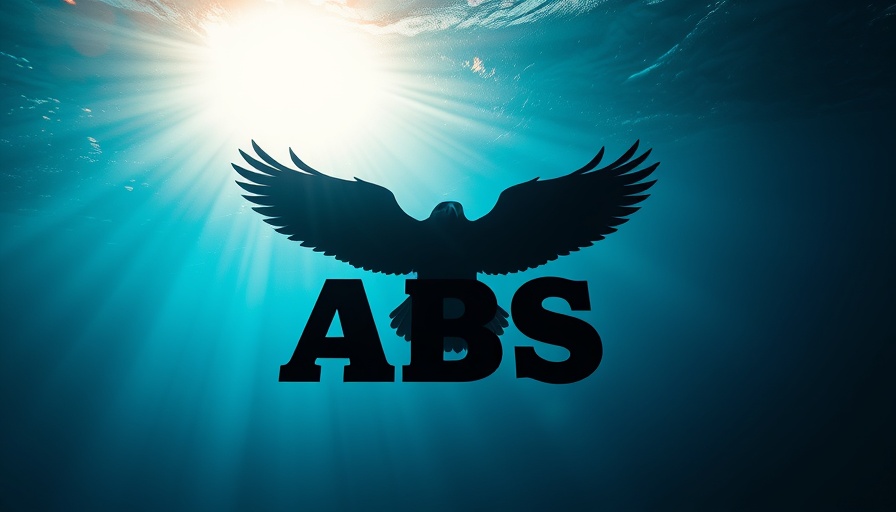 Dramatic ABS logo over an illuminated underwater backdrop.