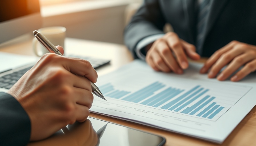 Person analyzing budget mix for SEO and PPC with pen and calculator.