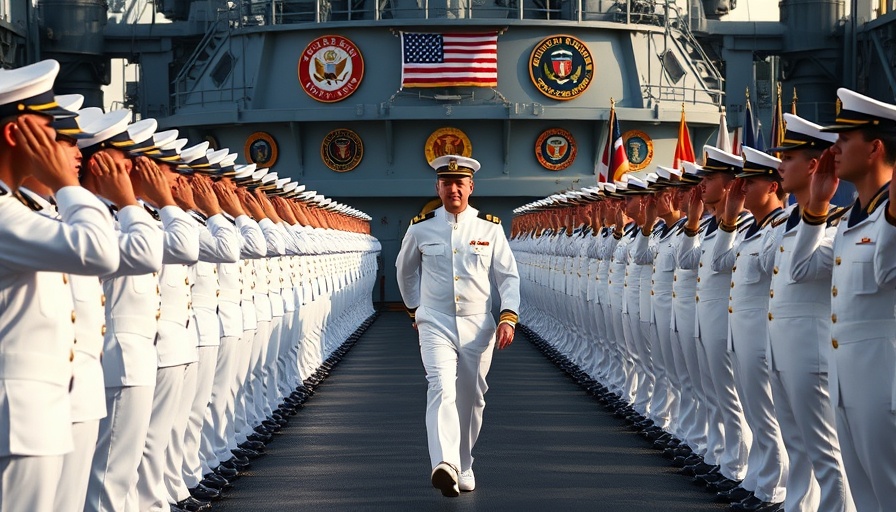 USS George Washington sailors in salute ceremony Indo-Pacific Patrol.