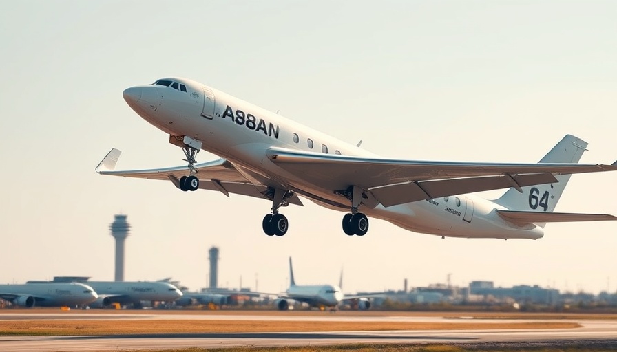 Overhauled P-8A Poseidon aircraft taking off, airport scene