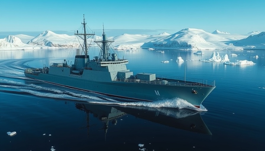 Military vessel in Arctic waters, illustrating France's Arctic Defense Strategy.