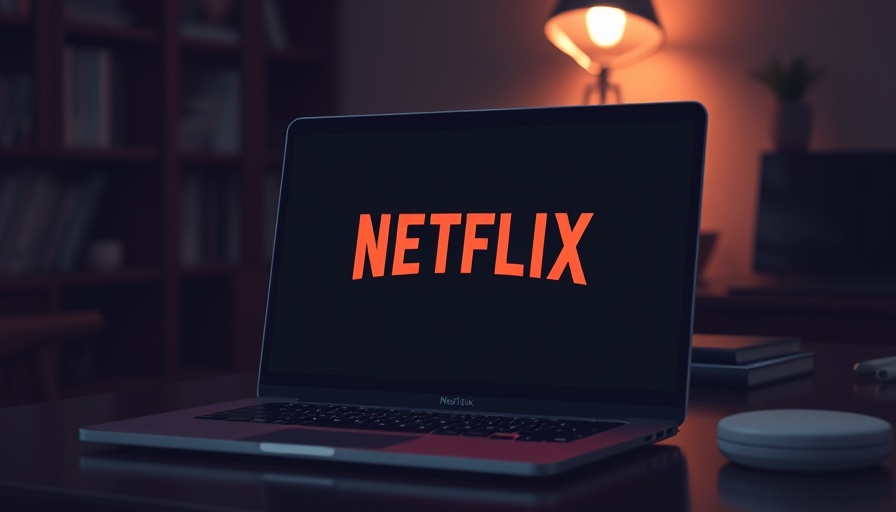 Netflix logo on laptop symbolizing media dominance.