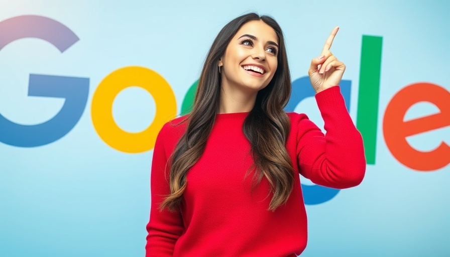 Excited woman with Google logo backdrop symbolizing llms.txt and Google noindex header.