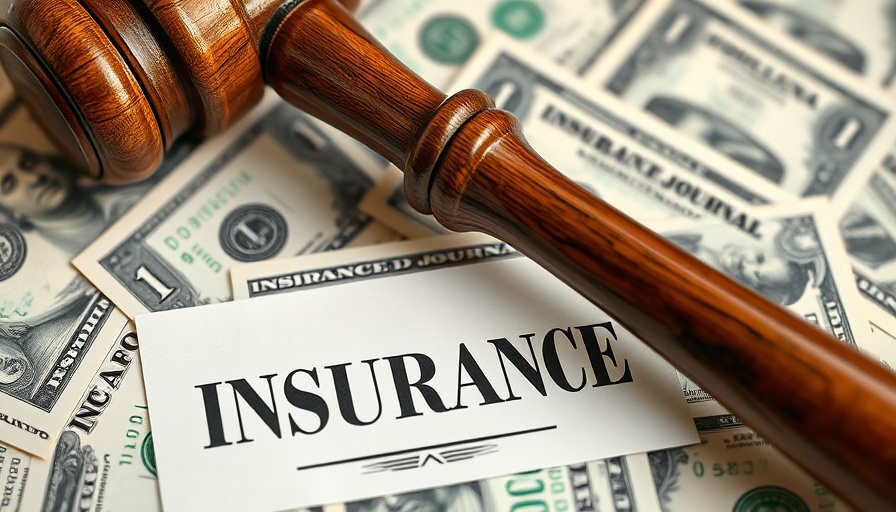 Insurance Journal logo on money and gavel background.