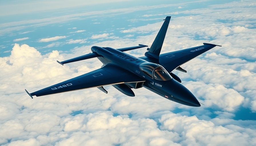 M-346N proposal for US Navy UJTS jet soaring through the sky.
