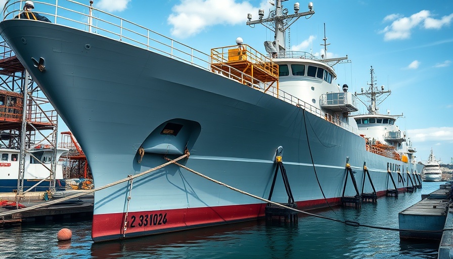 FREMM frigate delivery with crew at dockside.