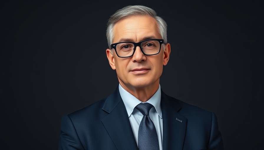 Professional man in navy suit, fixed premium P&I insurance context