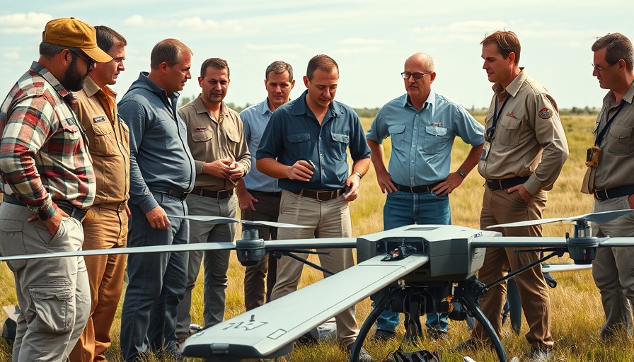 Marines inspect Long Range UAS equipment in field setting.