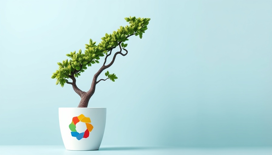 AI-powered finance tools symbolized by a growth arrow tree in pot.