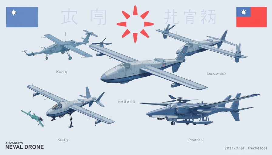 Taiwan naval drones design illustration with four USVs