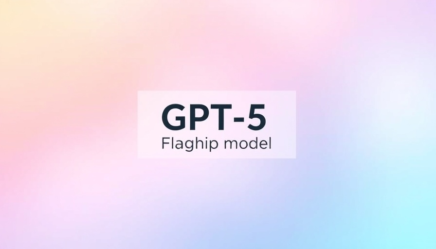 GPT-5 Flagship model text on pastel gradient background