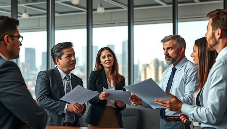 Business professionals questioning in a meeting, highlighting the importance of questioning in business decisions.