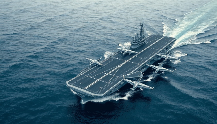 Aircraft carrier demonstrating naval aviation readiness on the ocean.