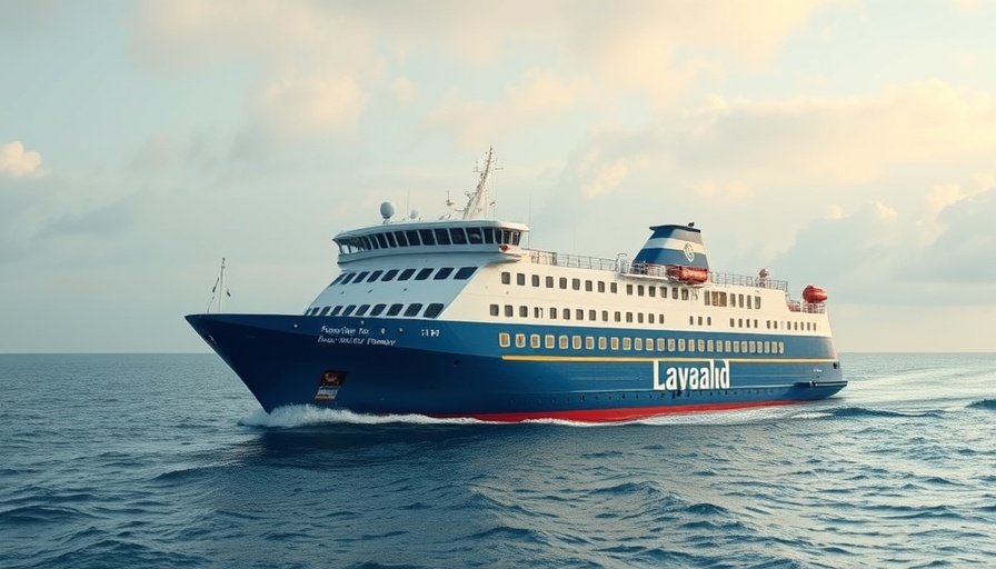 Marine ferry cruising, showcasing battery extension for marine ferry innovations.