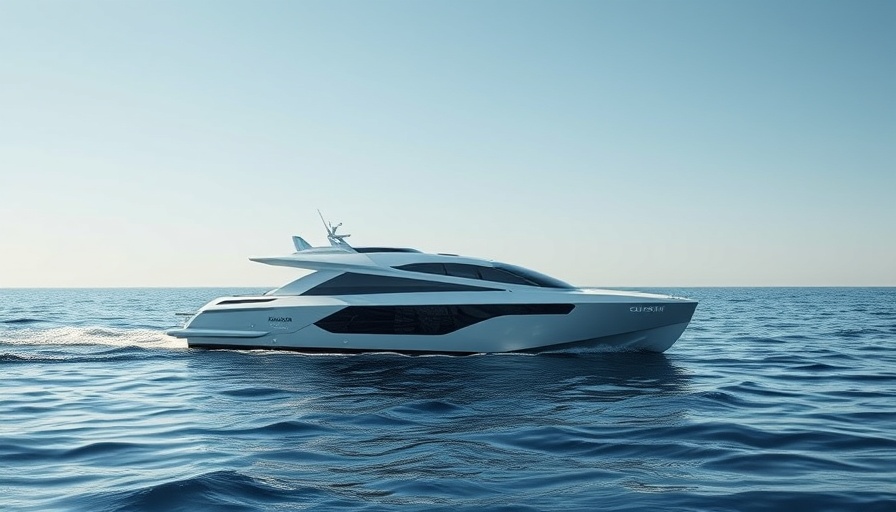 Sleek electric tour vessel on open ocean under clear sky