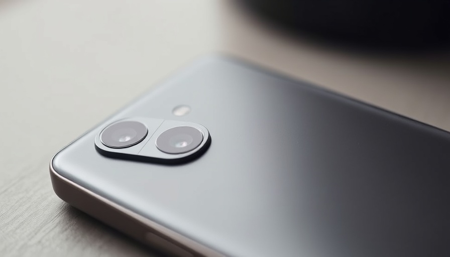 Close-up of Google Pixel smartphone camera design.