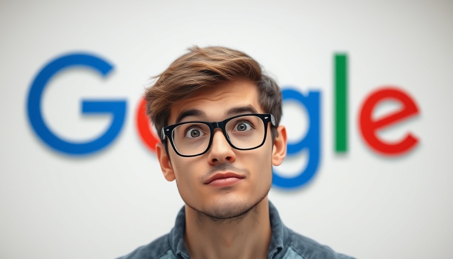 Curious young man in front of Google logo, Google JavaScript Paywalls SEO