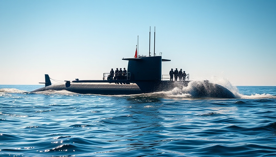 Submarine navigating sea, Poland submarine modernization focus.