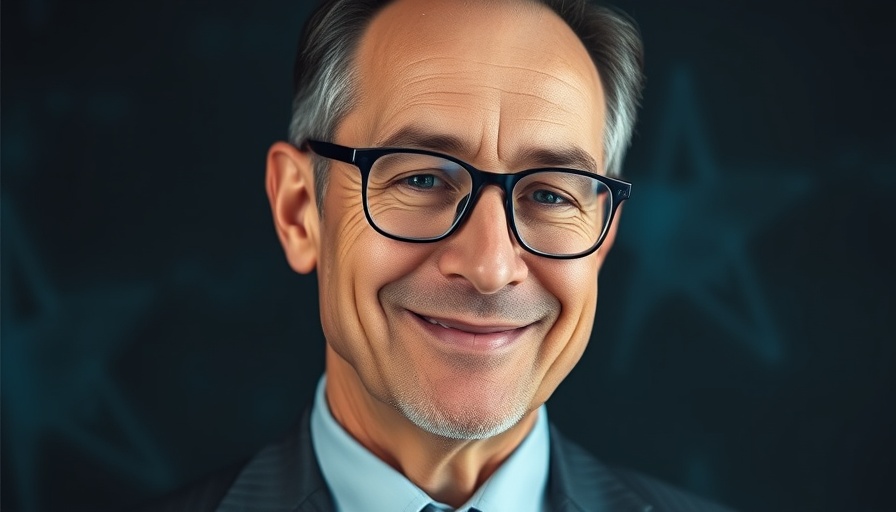 Professional portrait of a middle-aged man in a suit