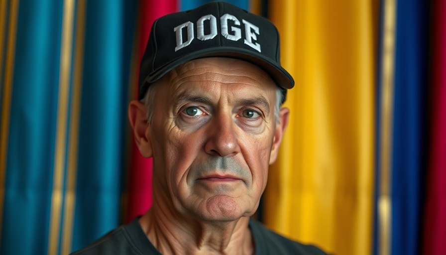 Man in DOGE cap related to Elon Musk pay package discussion.