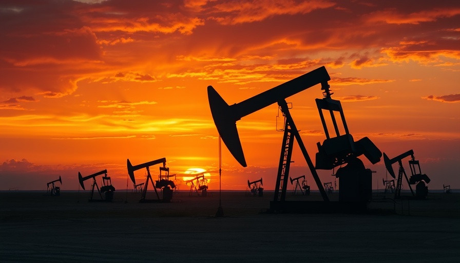 OPEC oil rigs silhouetted at sunset, symbolizing output increase.