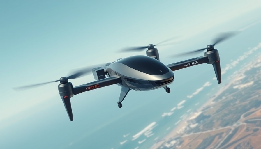 eVTOL aircraft testing above coastline