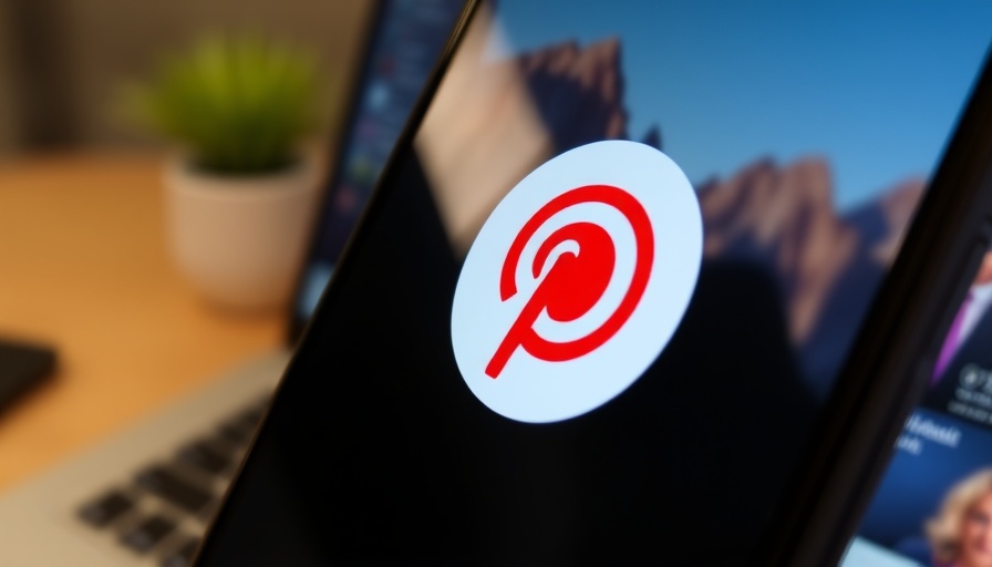 Pinterest logo on smartphone screen close-up, digital focus.