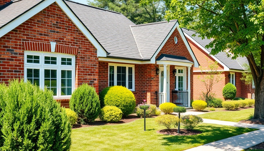 Charming suburban house with garden under bright sky, lower mortgage rates.