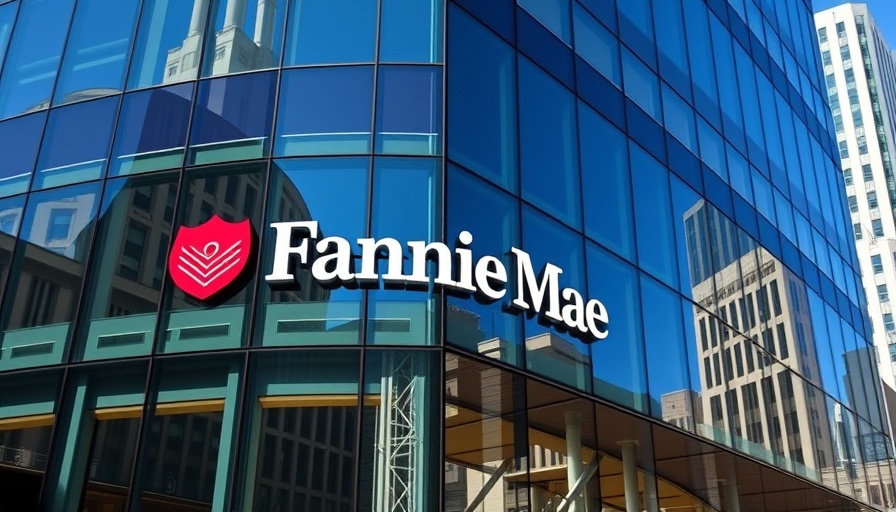 Modern building with Fannie Mae logo reflecting the sky, symbolizing homebuying affordability.