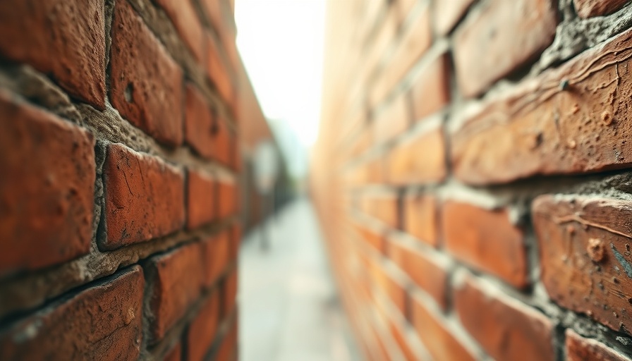 Close-up of textured brick wall, Nevada brick-and-mortar mandate lawsuit.