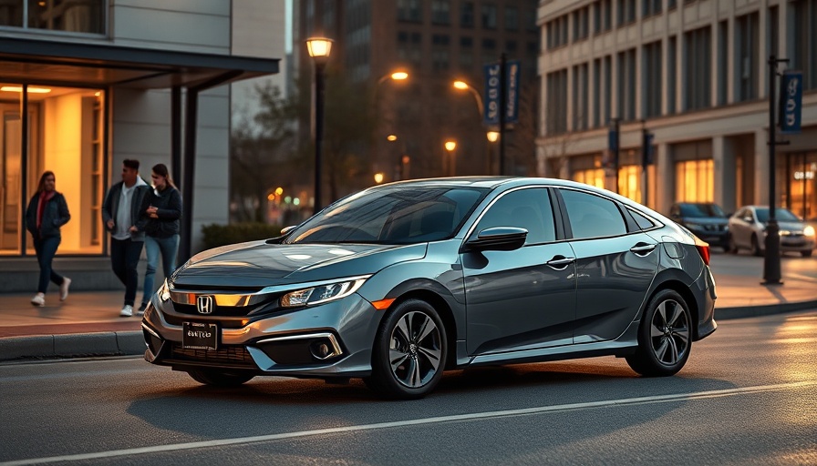 2025 Honda Civic Sedan features in a sleek urban setting.