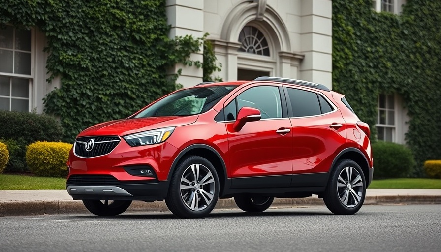 2025 Buick Encore GX features sleek design in elegant setting.