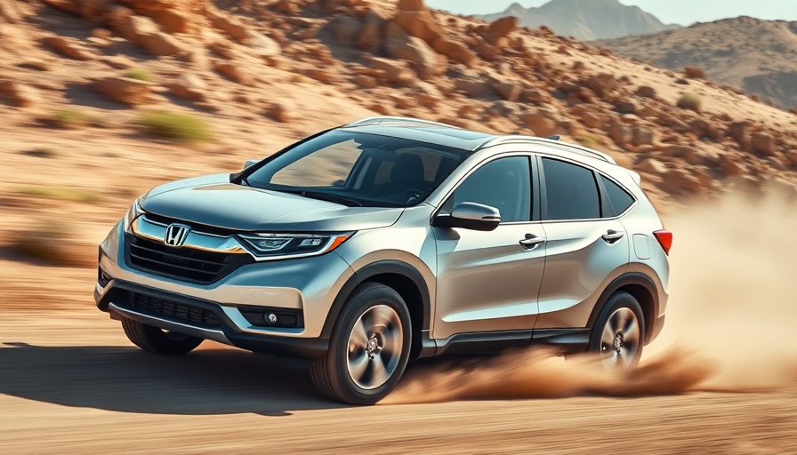 Honda SUV on desert road, Honda Toyota Tariff Deal discussion.