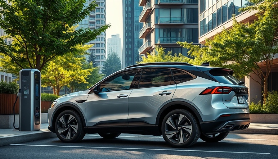 California EV chargers with electric SUV at charging station.