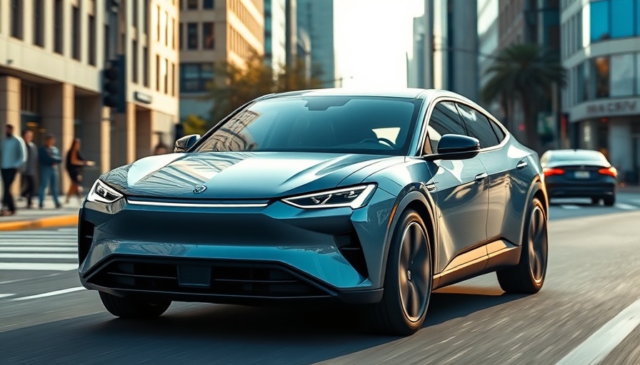 Rivian R1S on city street ranked in top EVs
