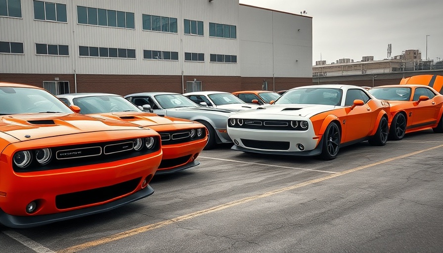 Stellantis muscle cars parked in lot discussing buyout packages