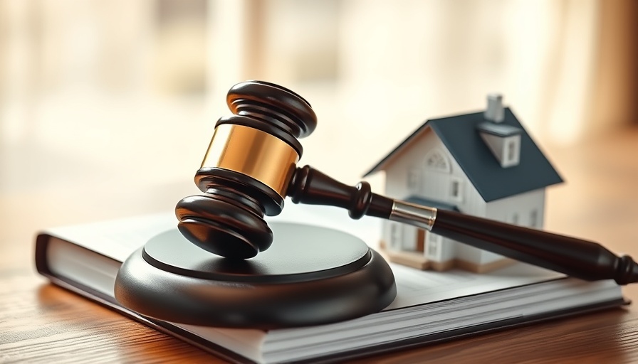 Judge's gavel with model house illustrating real estate legal issue.