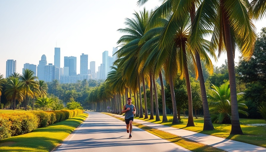 Best Weather Cities in America: Scenic palm-lined road at sunrise.