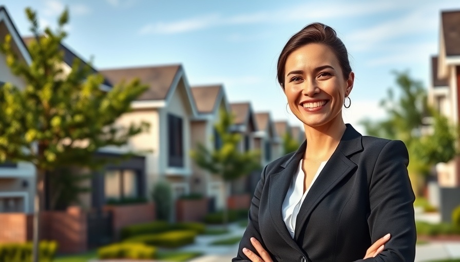 Suburban houses and businesswoman, dual agency and pocket listings scene.
