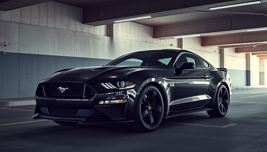 Ford Mustang in shaded parking garage amidst sales slump